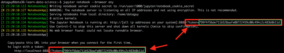 data coding jupyter token command line - Data36