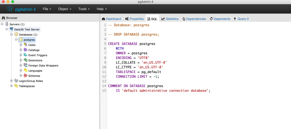 data coding pgadmin browse - Data36