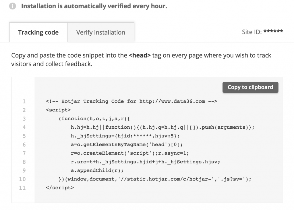 hotjar tracking code