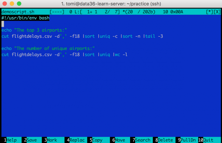 Command Line Tools for Data Science - Intro to Bash - episode 3