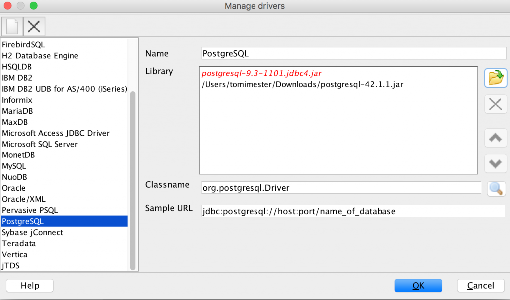 Jdbc driver postgresql это