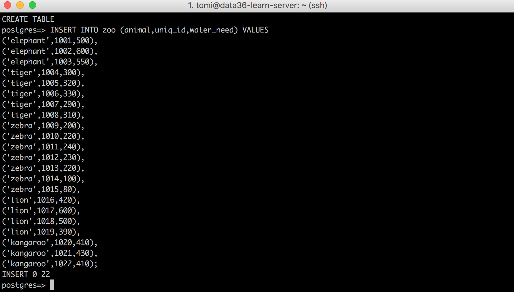 Downloading data 1. SQL for data Analysis. Postgres data Insert. Create Table Linux Postgres.