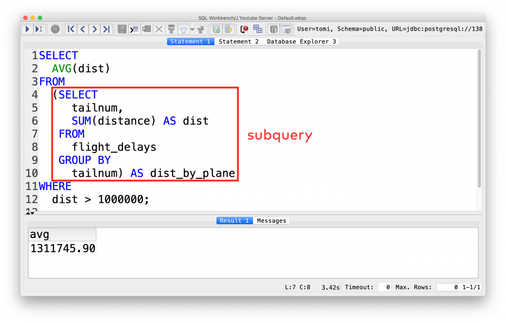 sql subquery exercise solution highlight