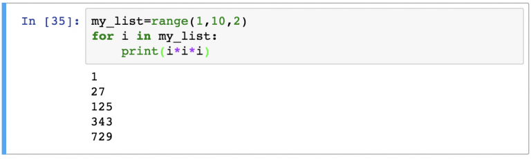 9 - Python For Loops range other example - Data36