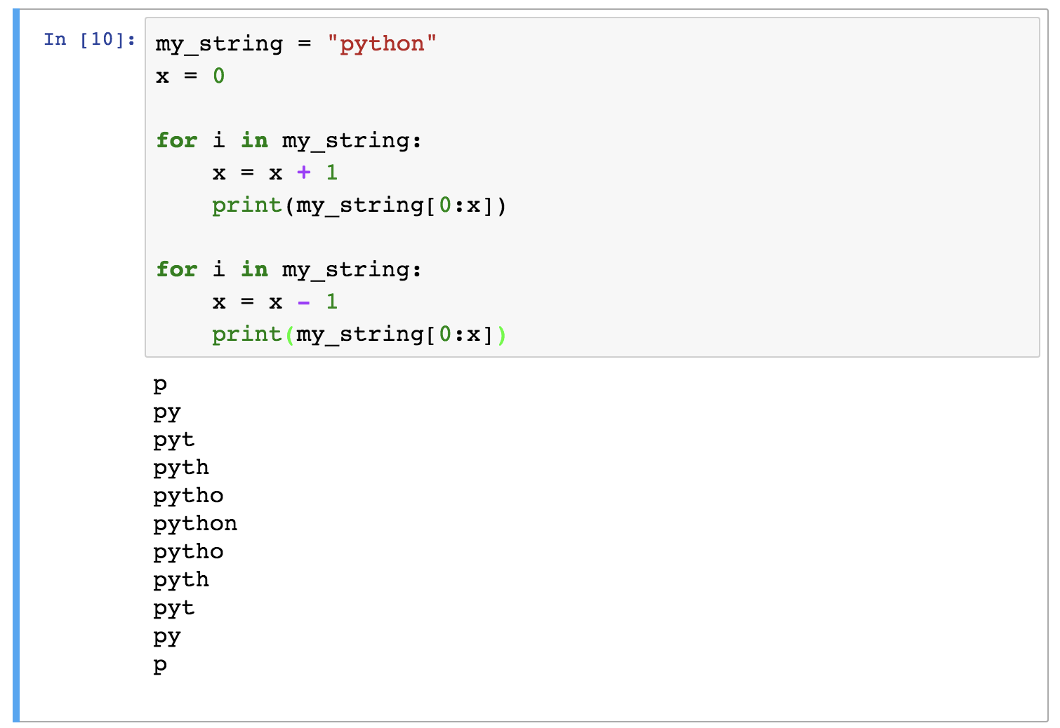 python for loop variable assignment