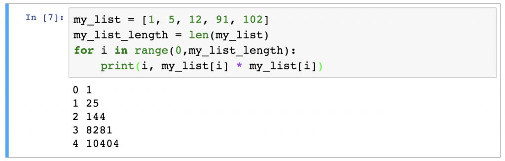 Python For Loops range third example