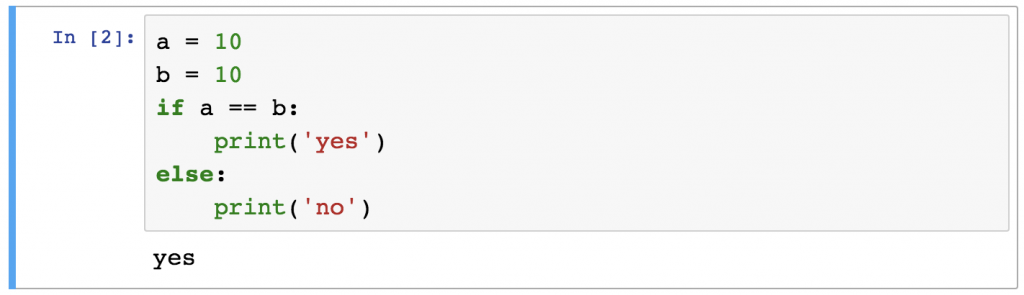 Python if statement example2