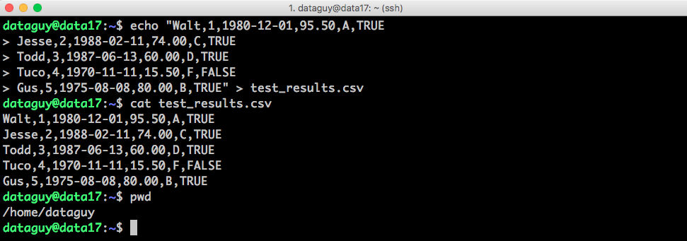 load data postgresql - create the csv file