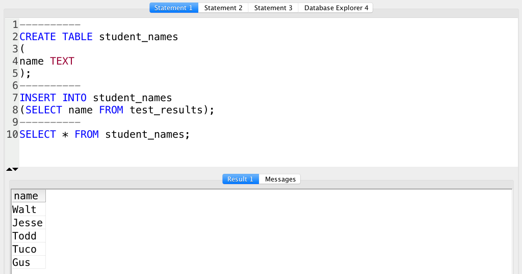 sqlpro for mssql create table from content of another table