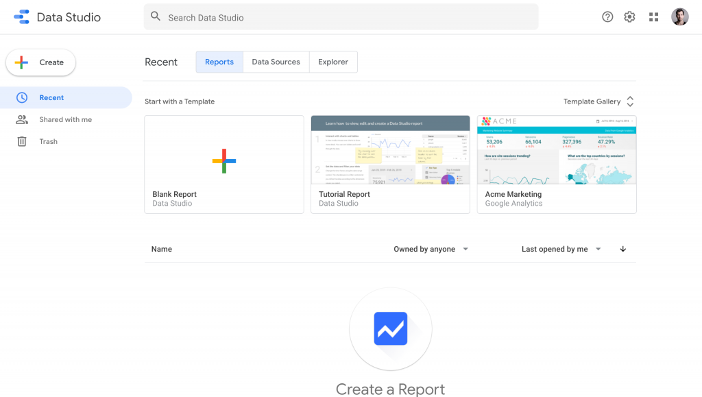 Google connect account. Google data Studio.