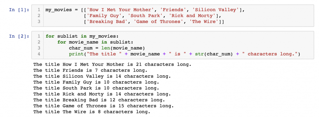 python nested for loop - example