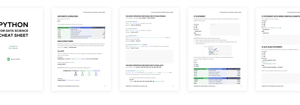 python for data science cheat sheet cover