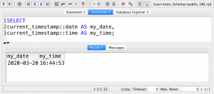 sql current timestamp to time and date