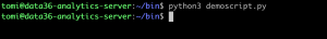 run a python script in terminal