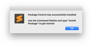 package control installed