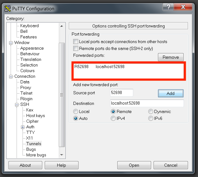 windows putty remotesubl sublime text 3 settings port