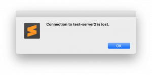 sublime remote server error connection is lost