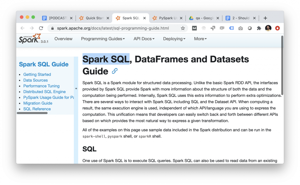 data science big data spark sql