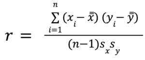 correlation calculation formula